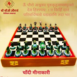 meenakari silver chessboard