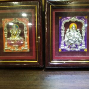 Silver Ganesh Laxmi Fram